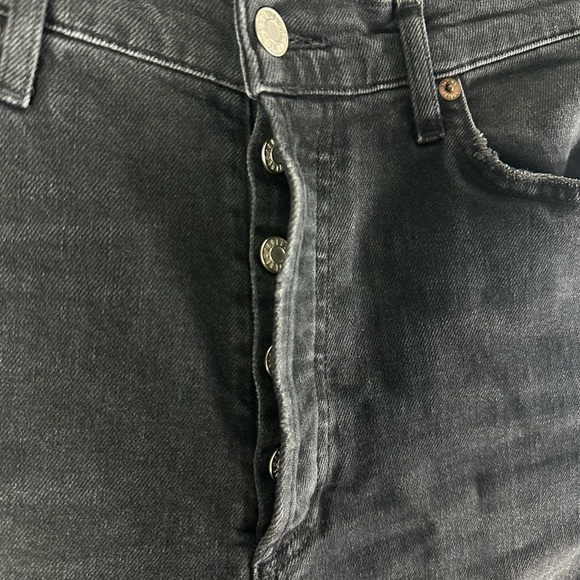 AGOLDE Nico High-Rise Skinny Distressed Faded Black Jeans Size 28 - Picture 7 of 8